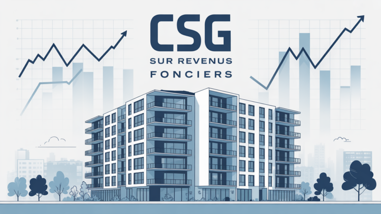 revenus fonciers et csg immeuble moderne graphique