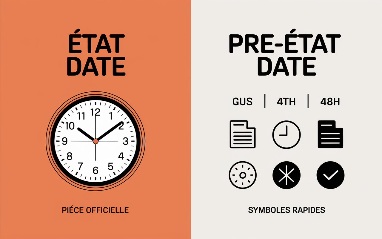 vente sans état daté comparaison état date pré-état date