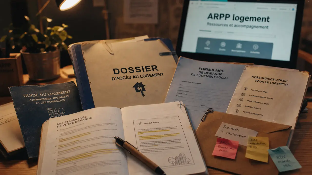 Dossier ARPP logement à Paris : guide et formulaire sur table