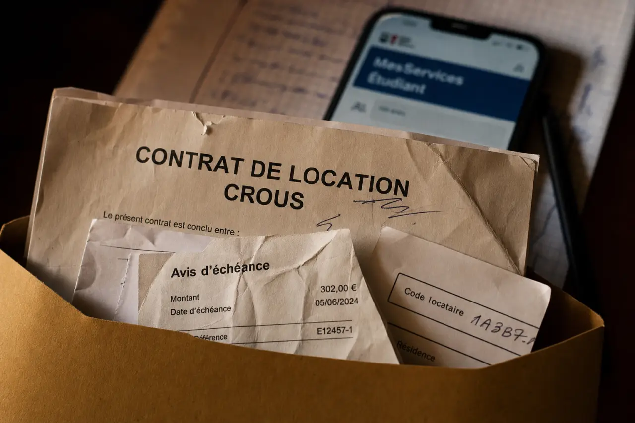 Code locataire crous sur documents CROUS, contrat et avis d’échéance
