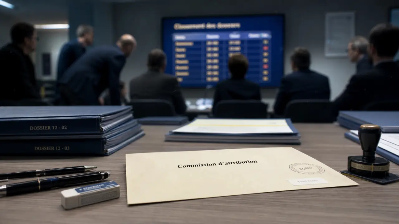 Commission logement social : table et dossiers pour trois candidatures avant attribution