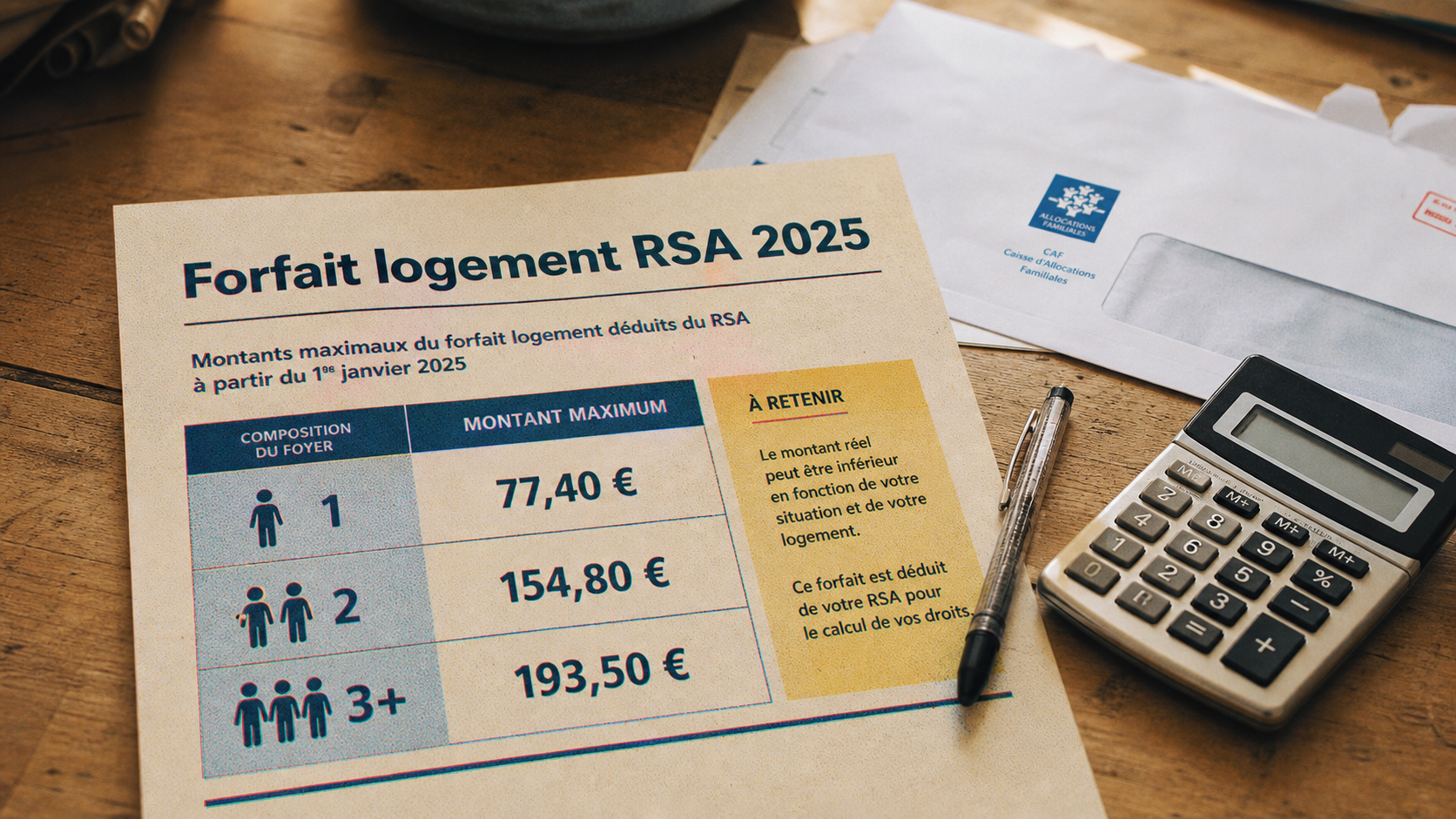 Forfait logement rsa 2025 : calcul et montants