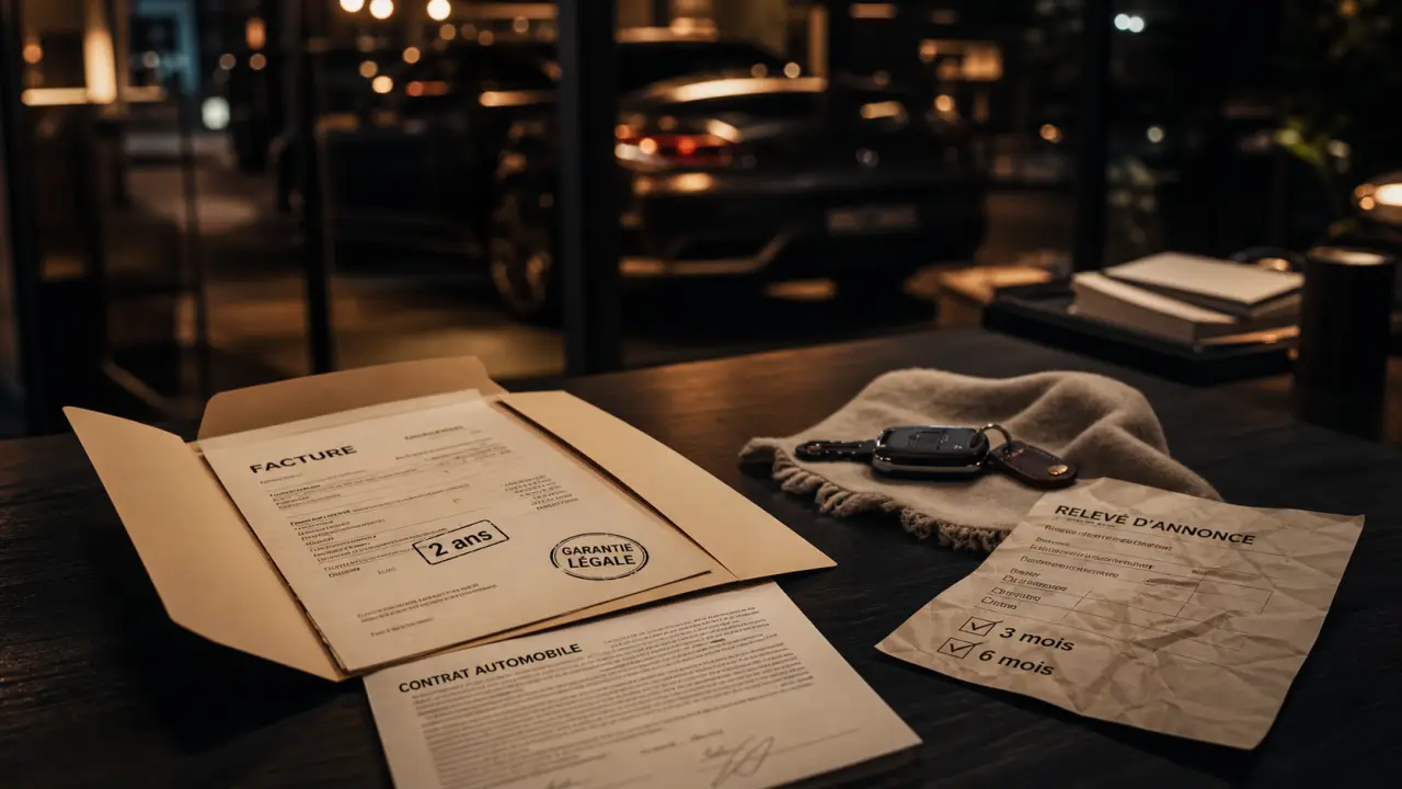 Garantie legale vehicule occasion 3 mois ou 6 mois, documents et tampons 2 ans