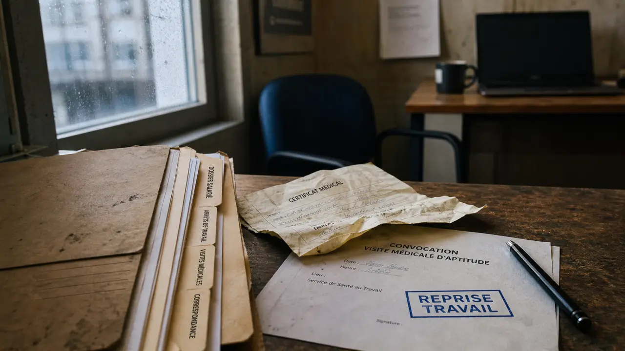 Ne pas retrouver son poste après arrêt maladie : dossier RH et visite de reprise