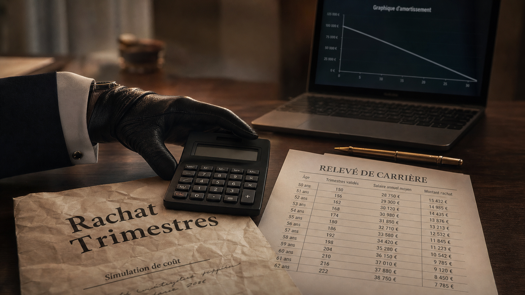 Prix de rachat de trimestre retraite : calcul selon âge et revenu