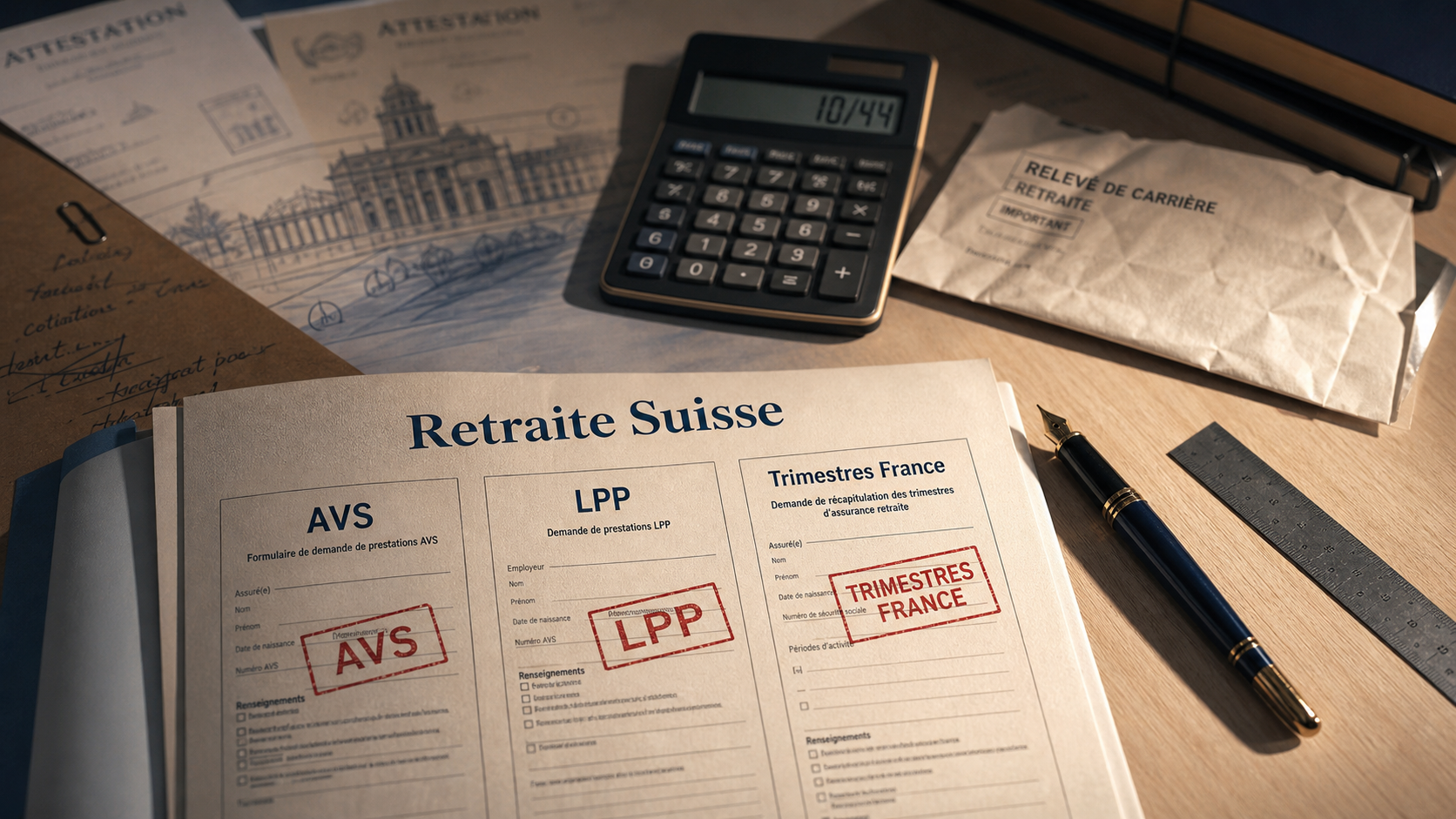 Quelle retraite après 10 ans de travail en suisse : AVS partielle, LPP et décote française à éviter