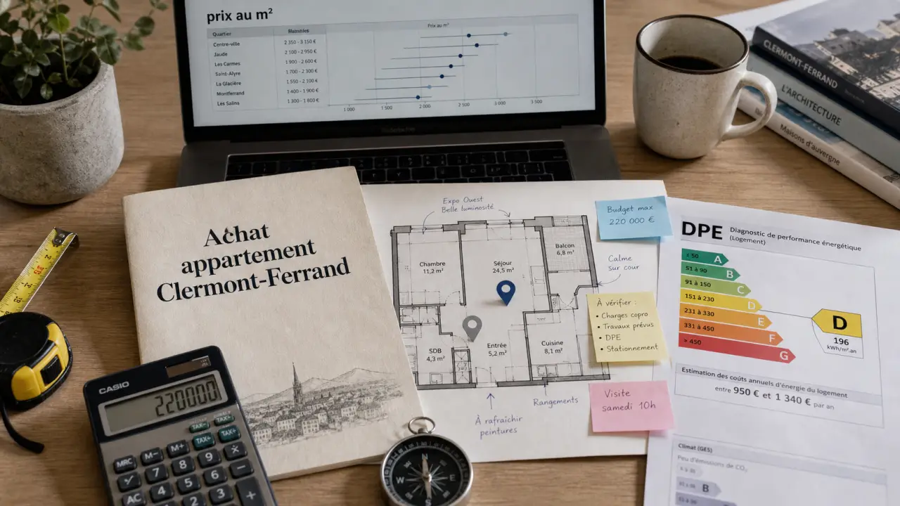 Achat appartement Clermont-Ferrand : comparer le prix au m²