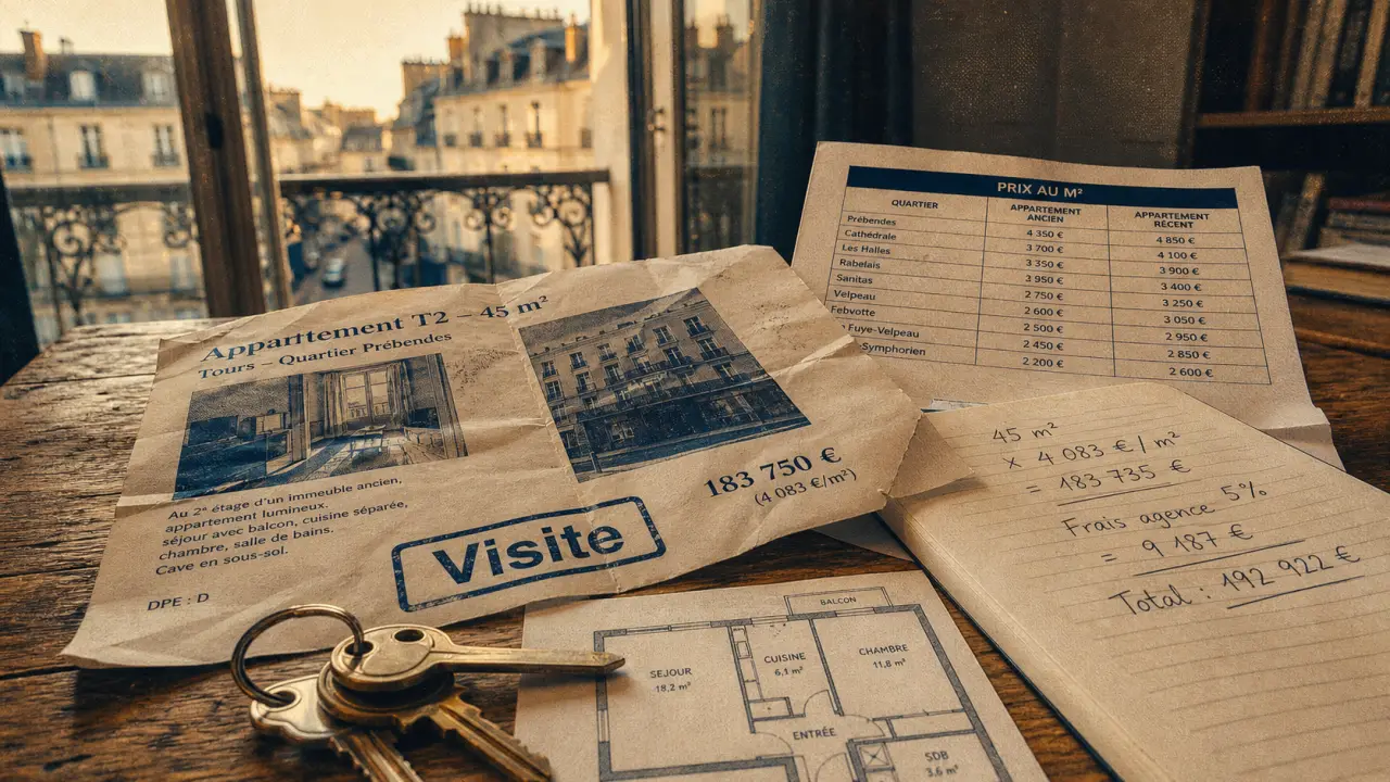 Achat appartement Tours : prix au m² et pièges à vérifier avant achat