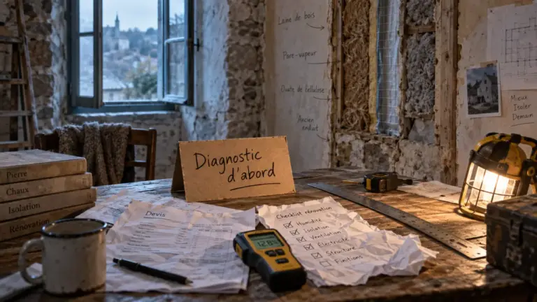 Aide à la rénovation maison ancienne : diagnostic avant travaux, humidité et isolation en maison ancienne