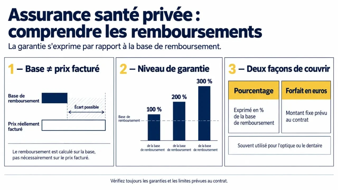 Assurance santé privée en France : comprendre les remboursements à 100 %, 200 % et 300 % de la base de remboursement