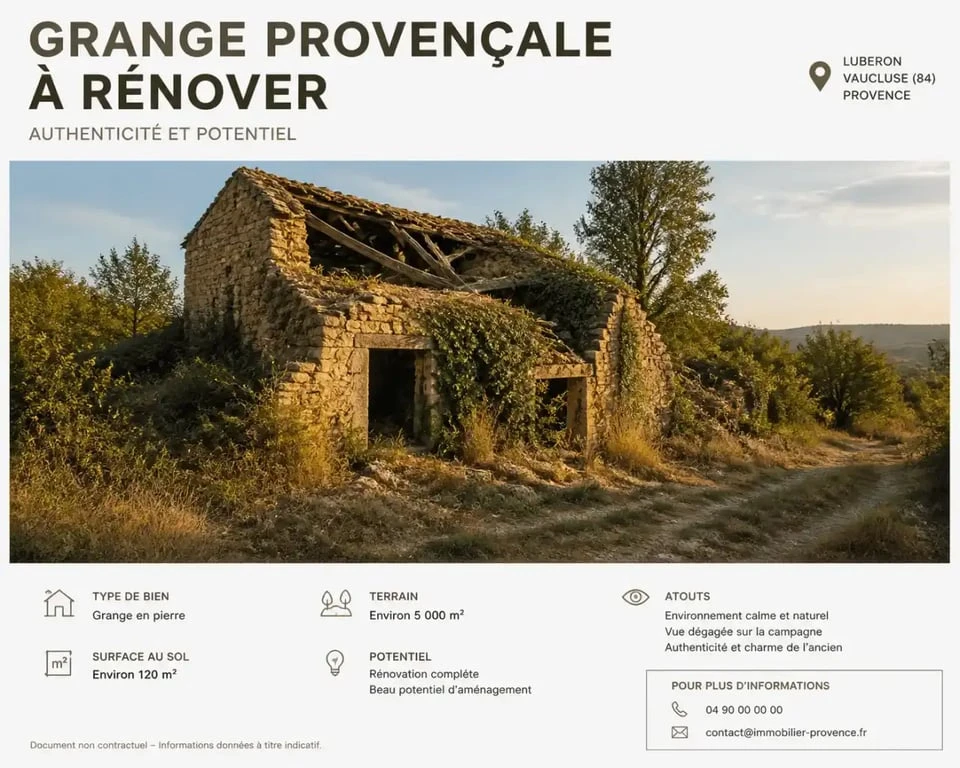 Grange en ruine à vendre en Provence-Alpes-Côte d'Azur