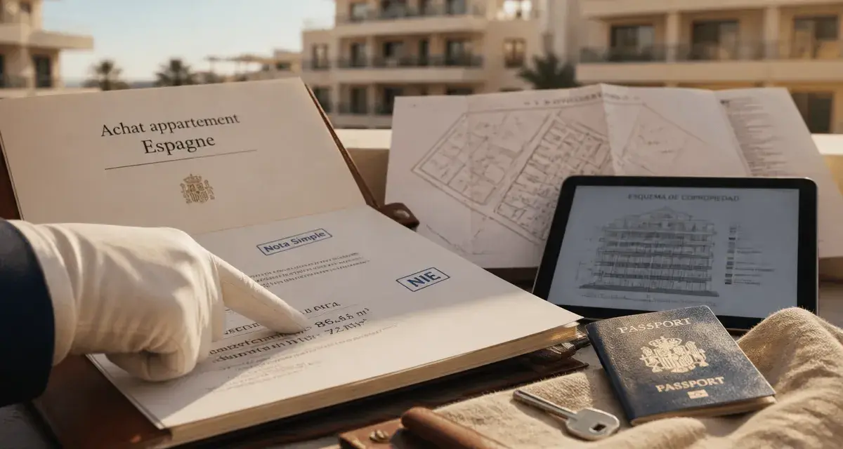 Espagne achat appartement : tampons Nota Simple, NIE, plan cadastral