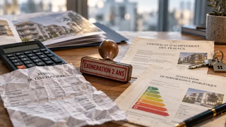 Exonération taxe foncière construction neuve 5 ans selon performance énergétique et commune
