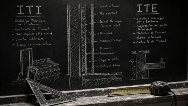 Isolation thermique des murs : ITI ou ITE selon budget