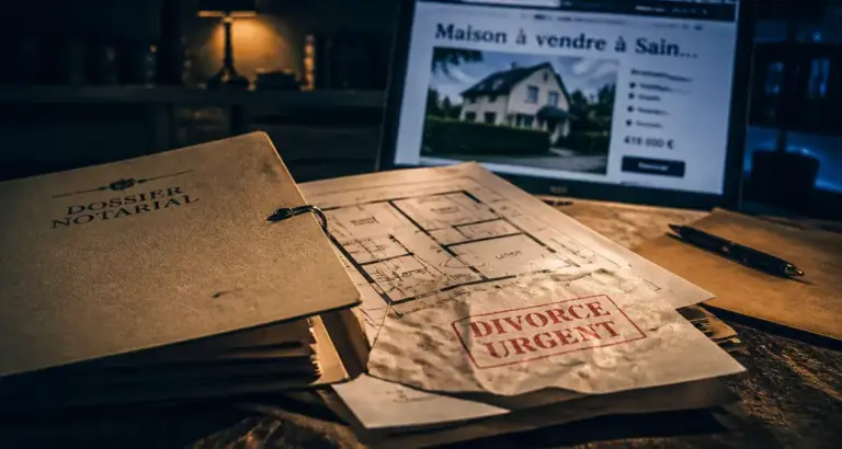 Maison à vendre cause divorce urgent Moselle, plans et dossier notarial