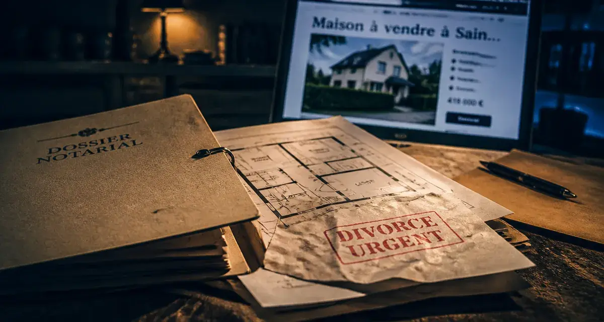 Maison à vendre cause divorce urgent Moselle, plans et dossier notarial