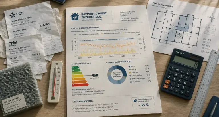 Audit énergétique copropriété : rapport et courbes thermiques pour voter les travaux