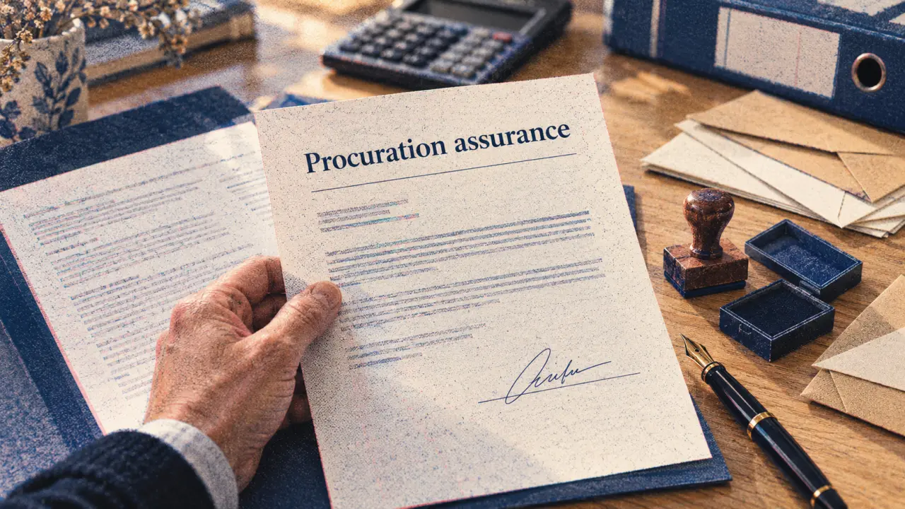 Procuration sur assurance vie : document de procuration signé