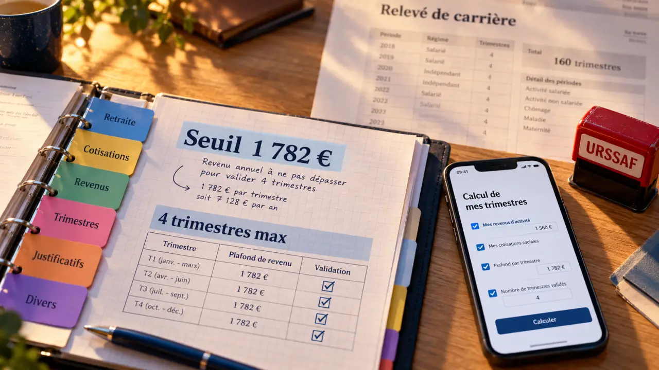 Validation trimestre retraite auto entrepreneur 2025 : 4 trimestres URSSAF, pension non garantie